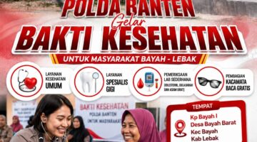Polda Banten Gelar Bakti Kesehatan di Bayah, Warga Bisa Cek Gula dan Kolesterol Gratis