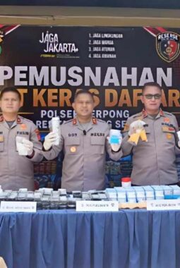 Polres Tangsel Musnahkan 46 Juta Butir Obat Keras Ilegal
